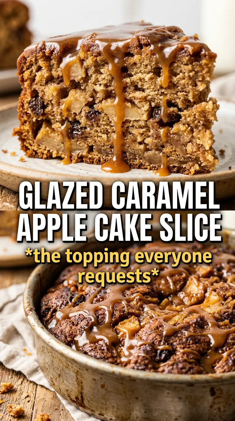 Caramel Apple Cake moist caramel apple layers