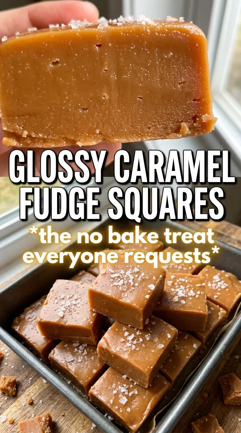 Caramel Fudge glossy squares sea salt