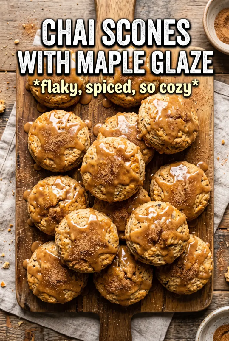Chai Scones With Maple Chai Glaze