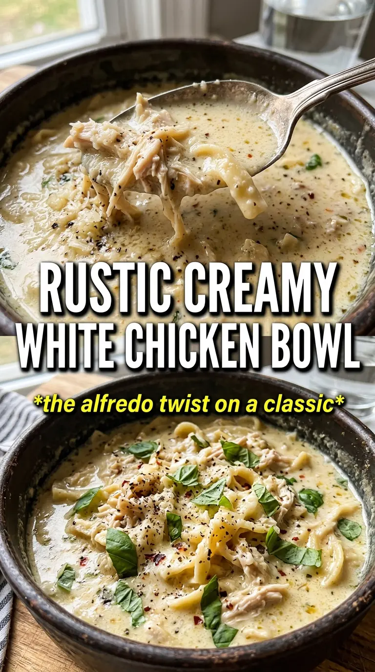 Creamy White Chicken Lasagna Soup rich creamy shredded chicken