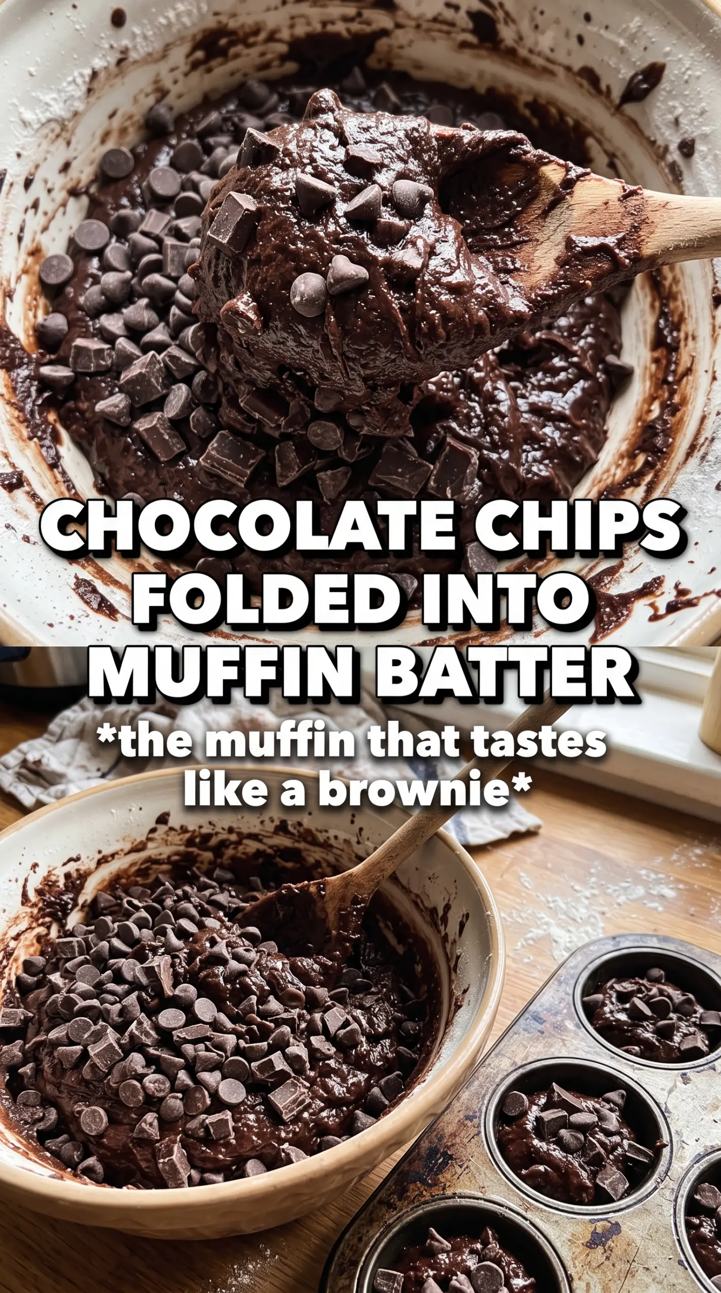 Double Chocolate Muffins rich domes melty chips