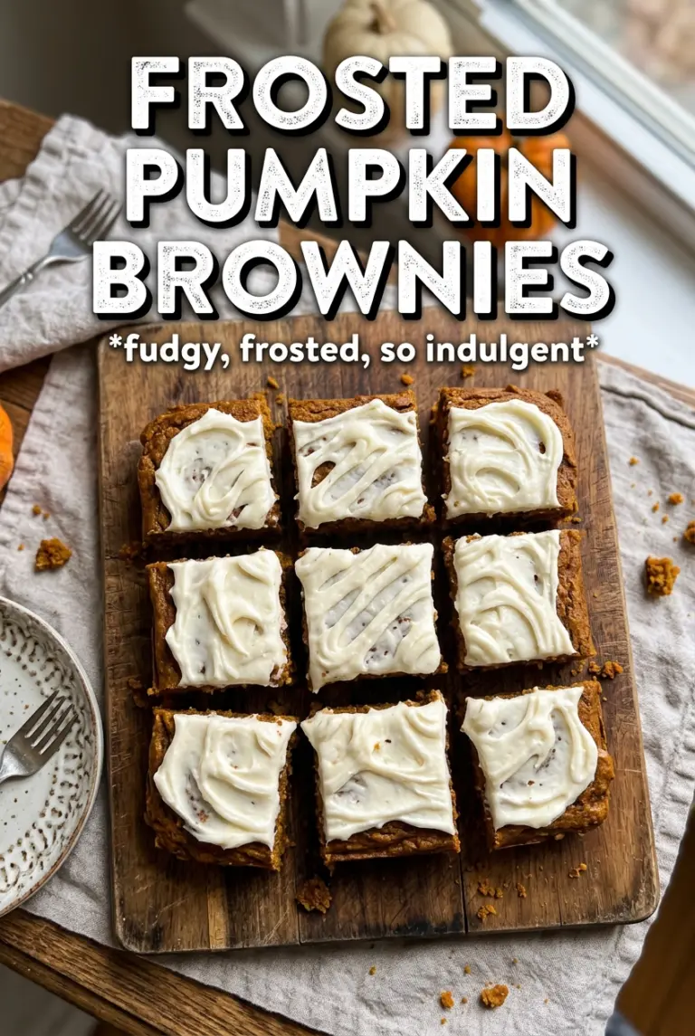 Frosted Pumpkin Brownies