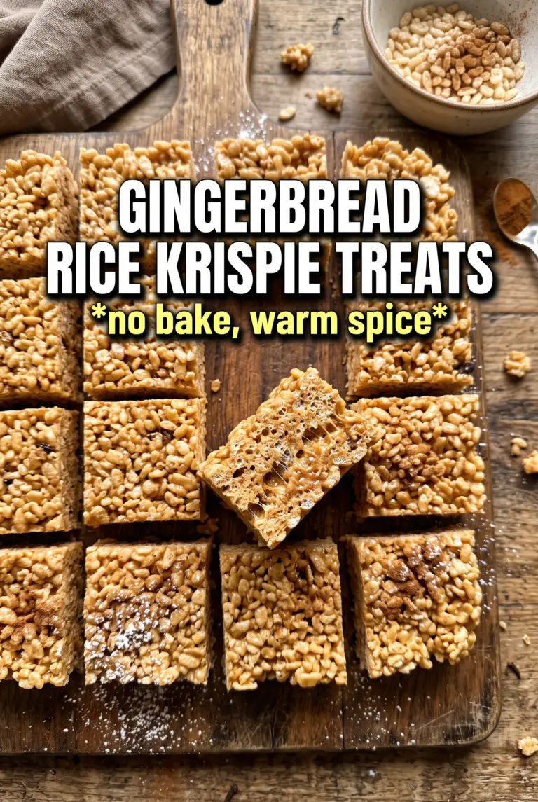 Gingerbread Rice Krispie Treats