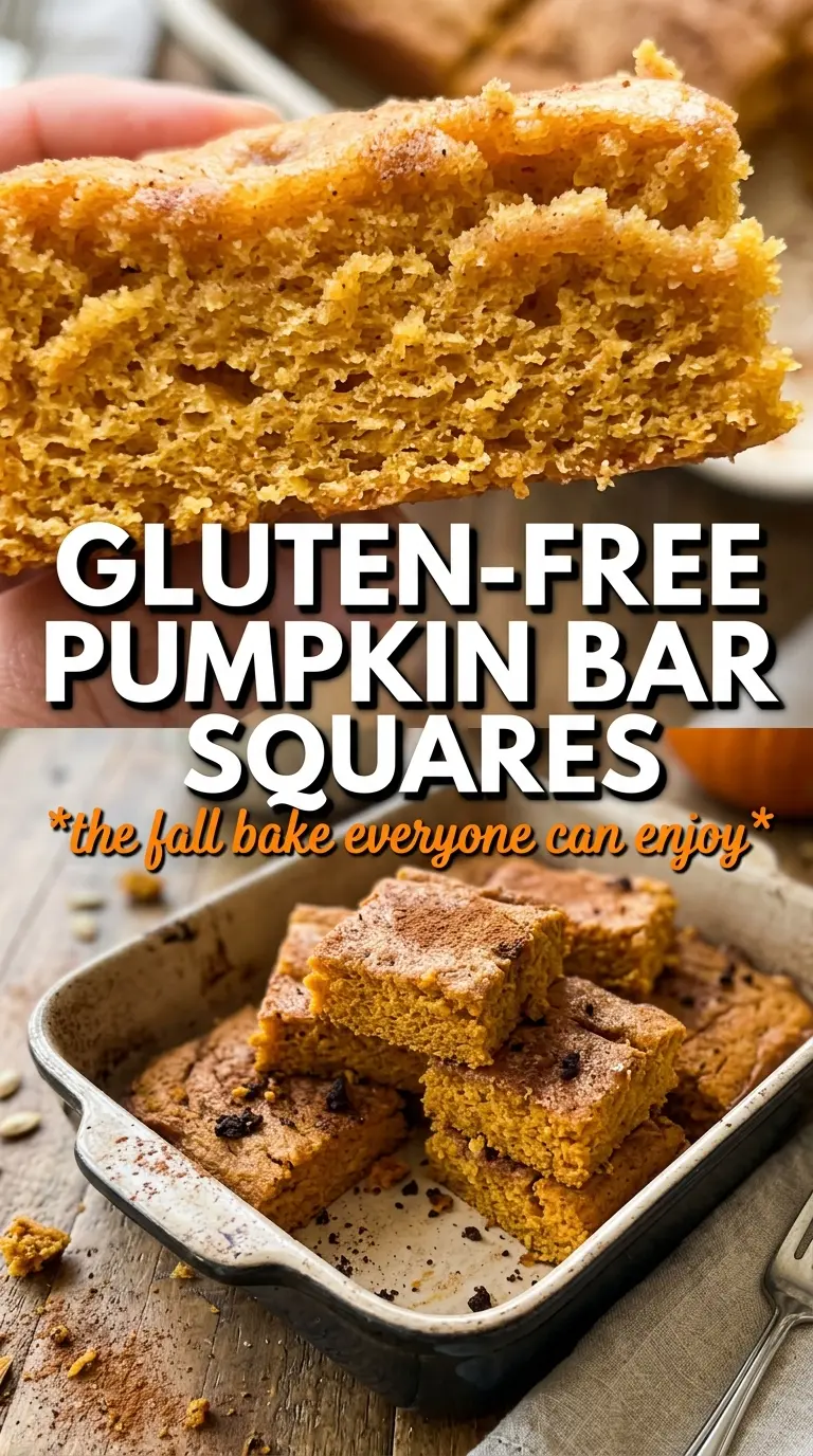 Gluten-Free Pumpkin Bars creamy frosted cinnamon