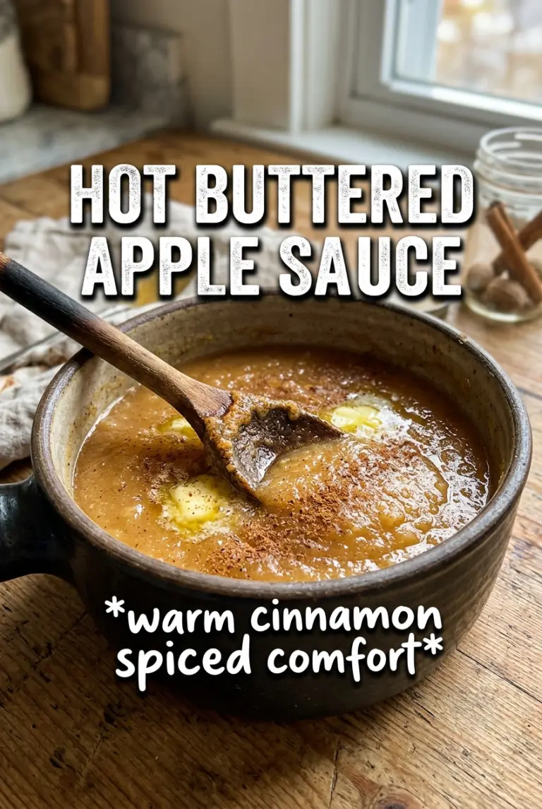 Hot Buttered Apple Sauce With Cinnamon And Nutmeg