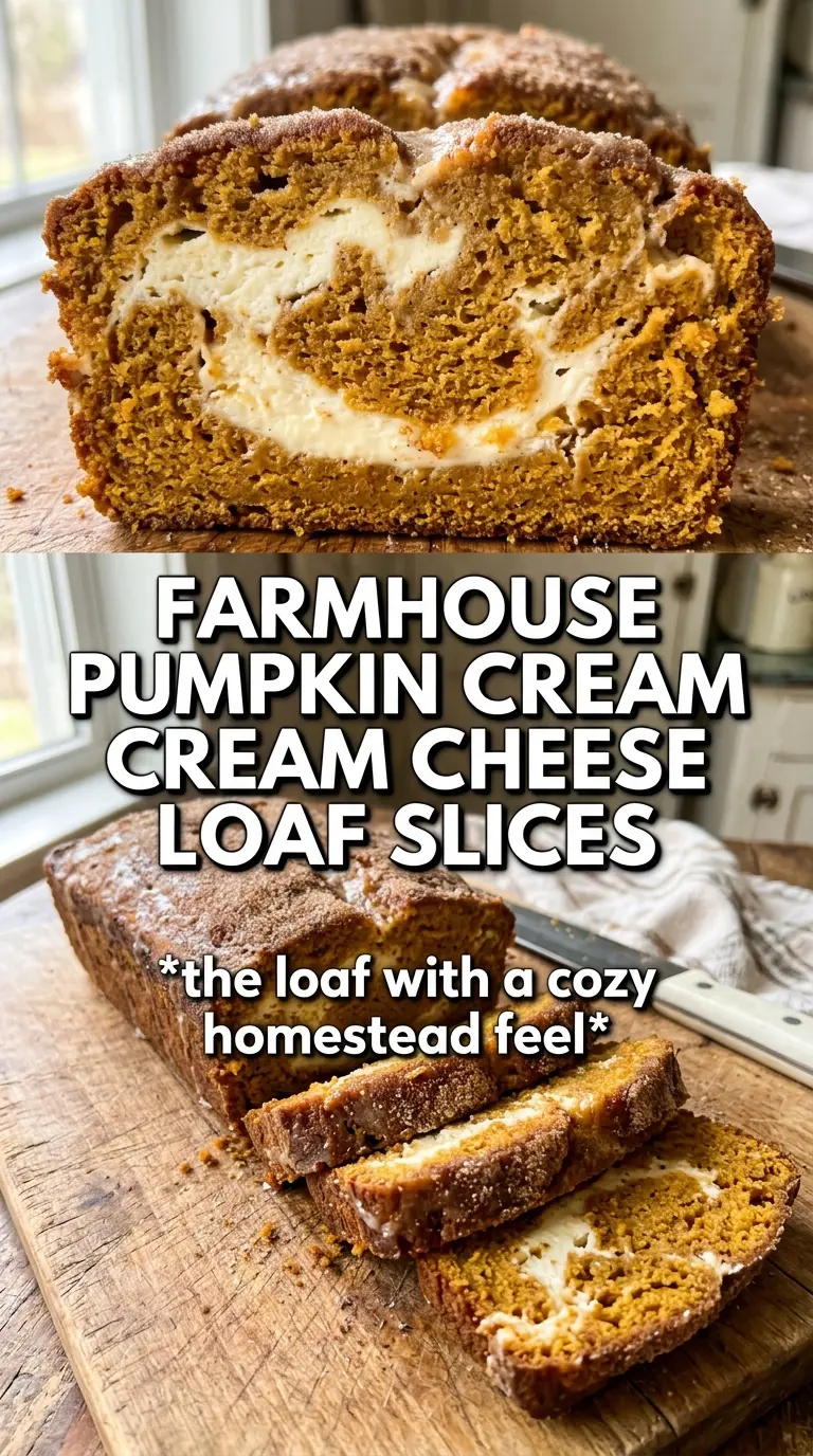 Joanna Gaines pumpkin cream cheese bread warm swirled sliced