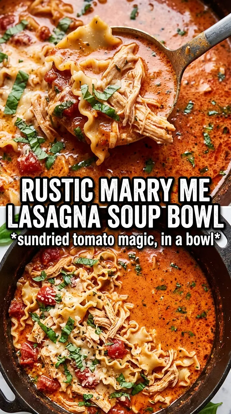 Marry Me Lasagna Soup creamy tomato broth