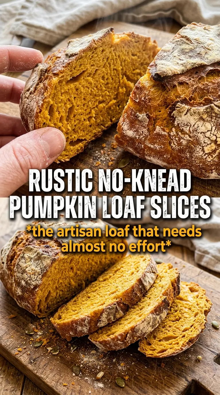 No-Knead Pumpkin Bread rustic crumb