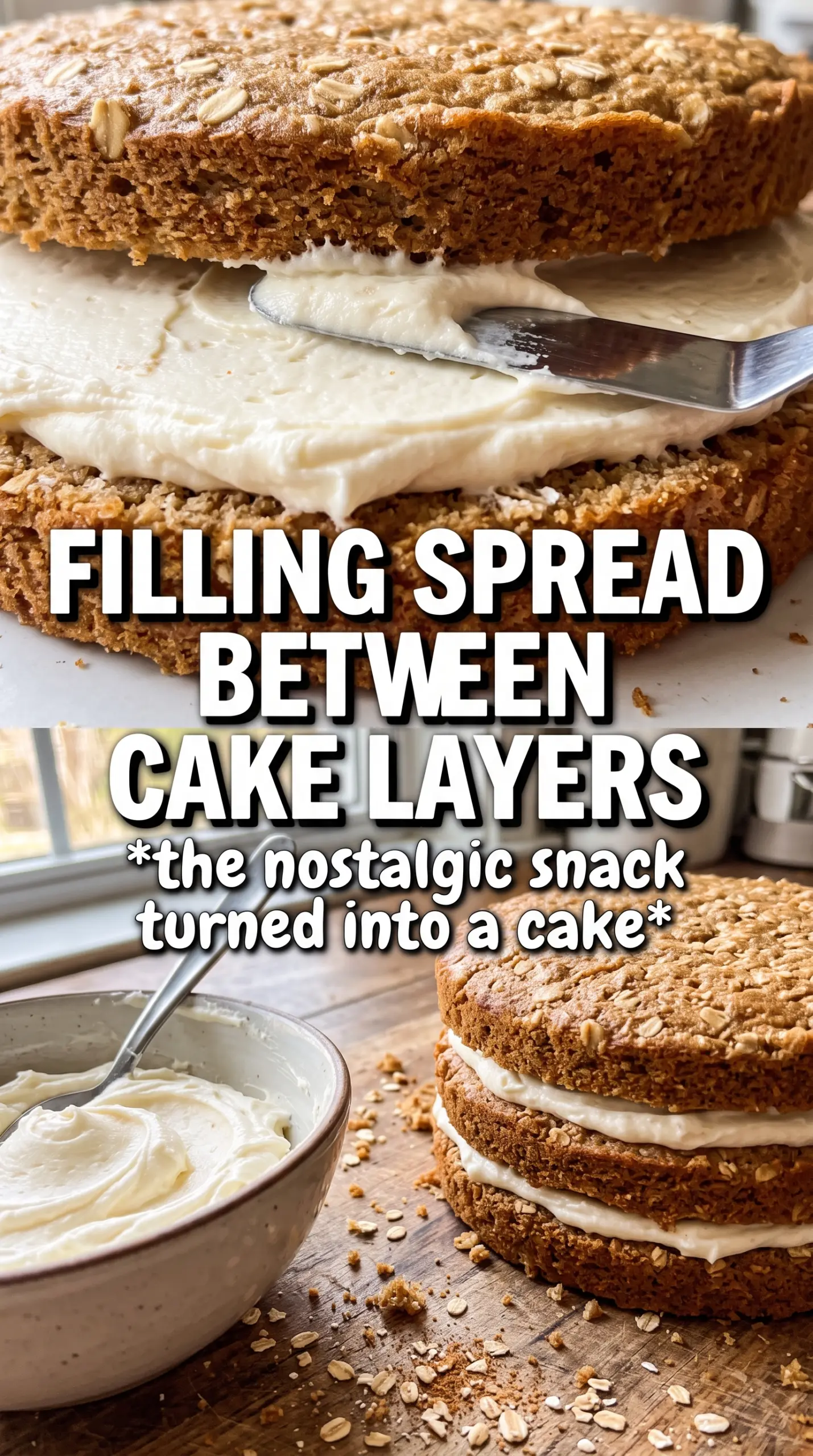 Oatmeal Cream Pie Cake soft spice layers marshmallow filling