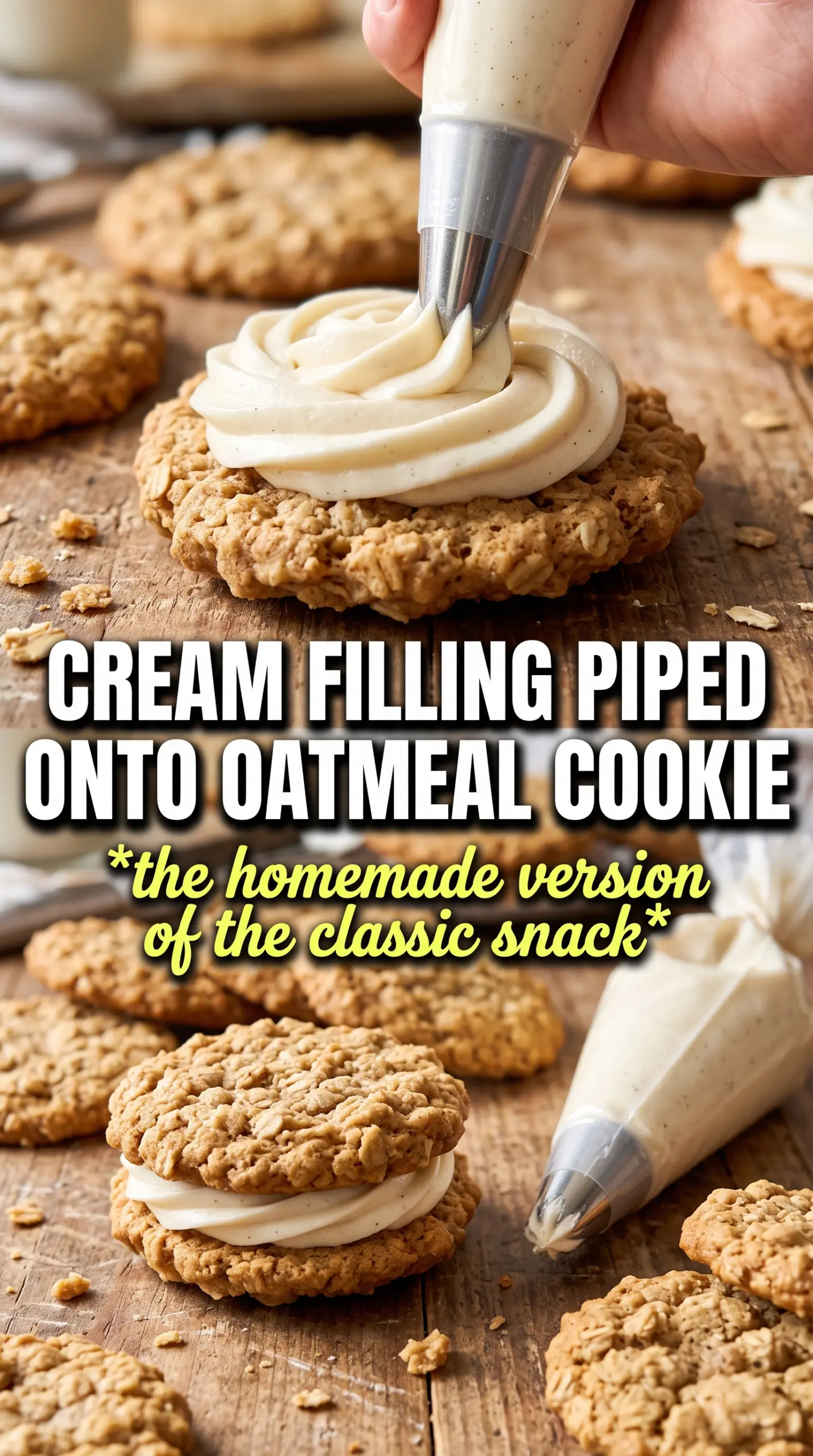 Oatmeal cream pies soft chewy marshmallow filling