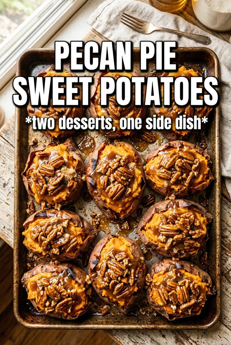 Pecan Pie Twice-Baked Sweet Potatoes