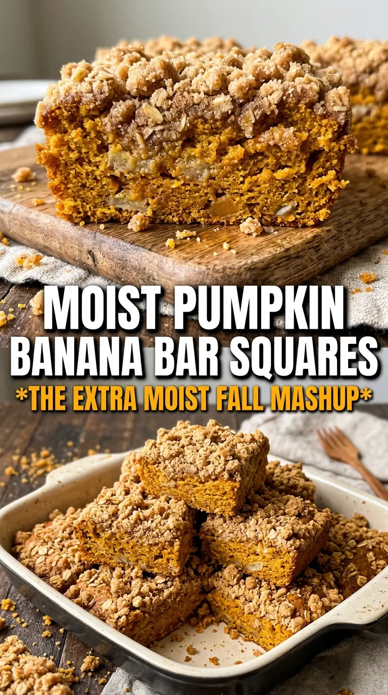 Pumpkin Banana Bread Bars, maple glaze, moist bars