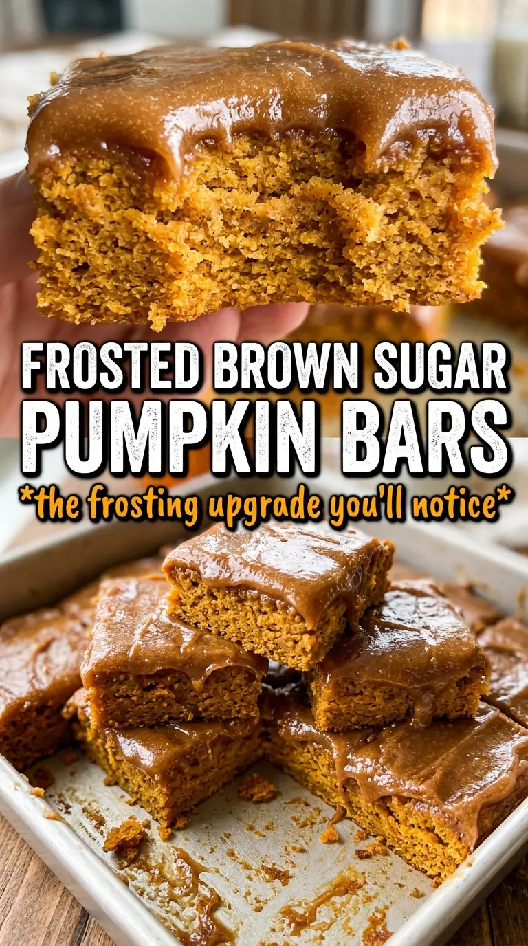 Pumpkin Bars With Brown Sugar Frosting soft spiced caramel