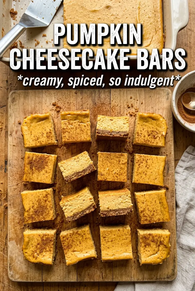Pumpkin Cheesecake Bars