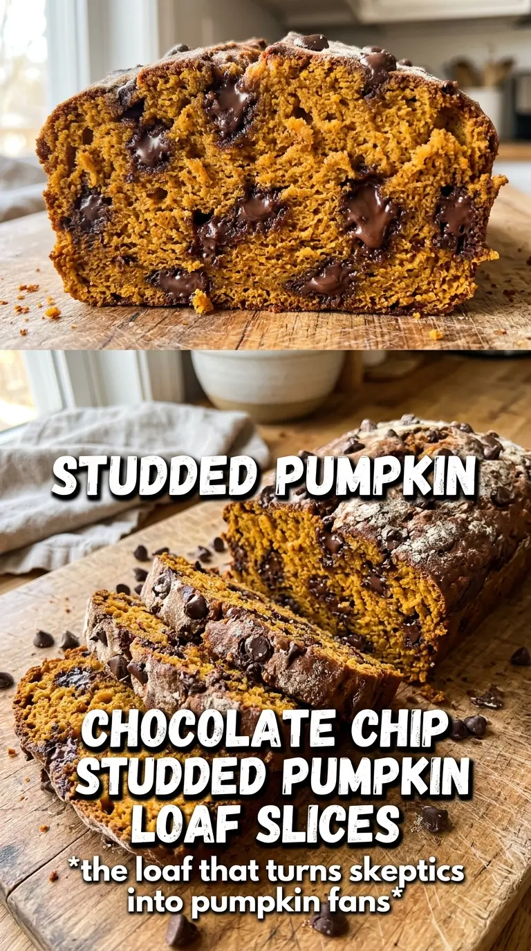 Pumpkin Chocolate Chip Bread moist chocolatey slice