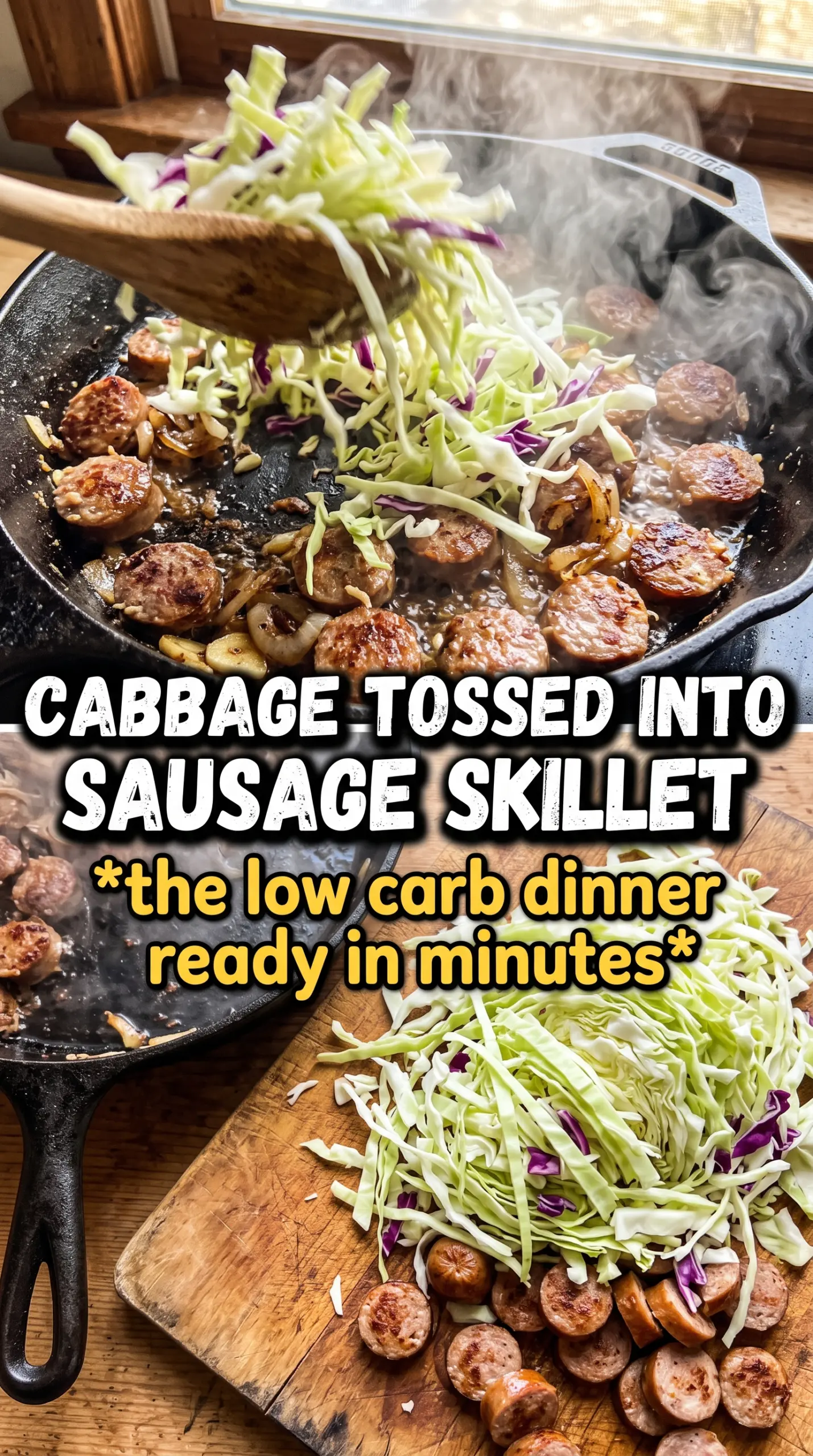 Sausage and Cabbage Stir Fry savory caramelized