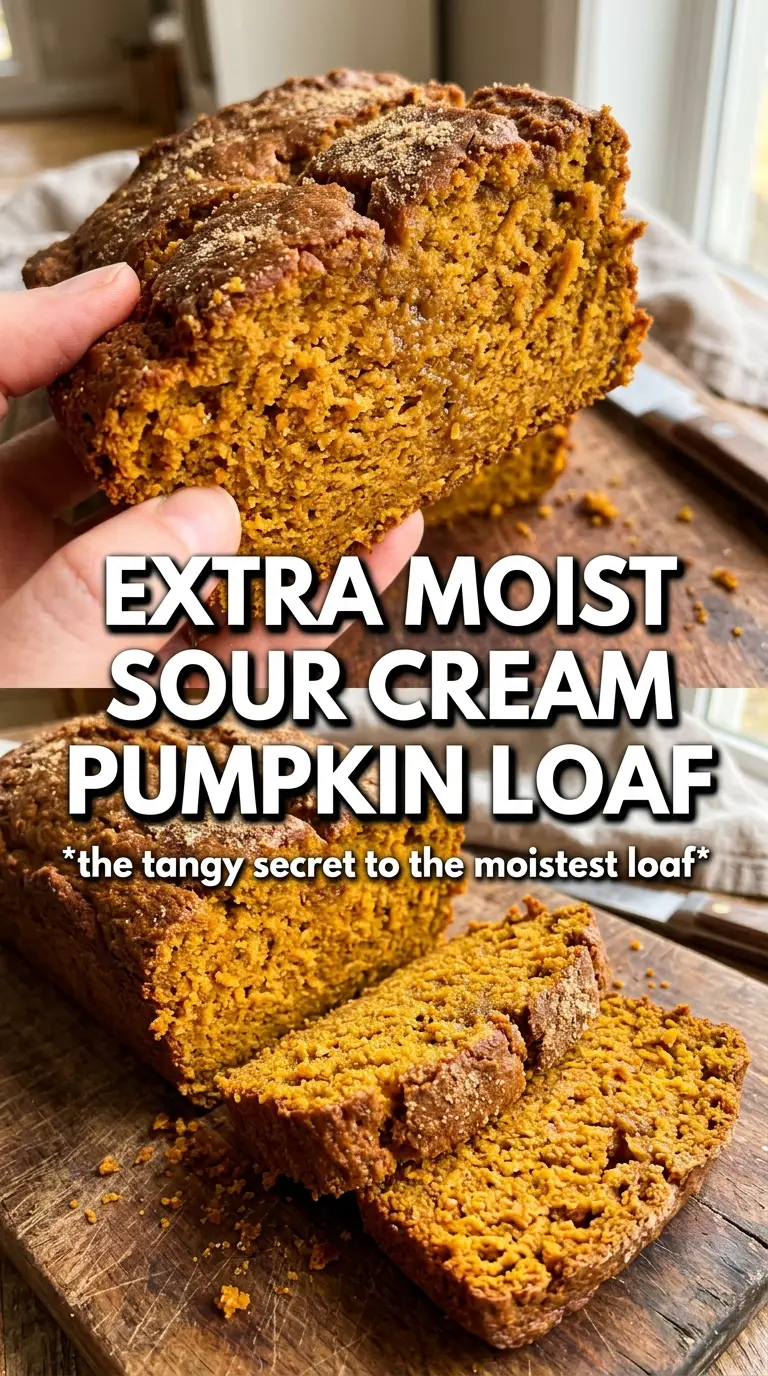 Sour Cream Pumpkin Bread moist tender cinnamon sugar