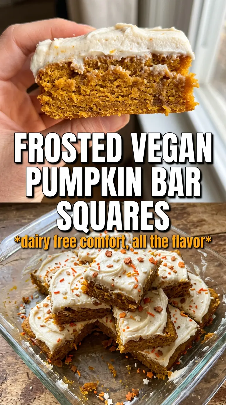Sugar Cookie Vegan Pumpkin Bars pumpkin spice, creamy, frosted