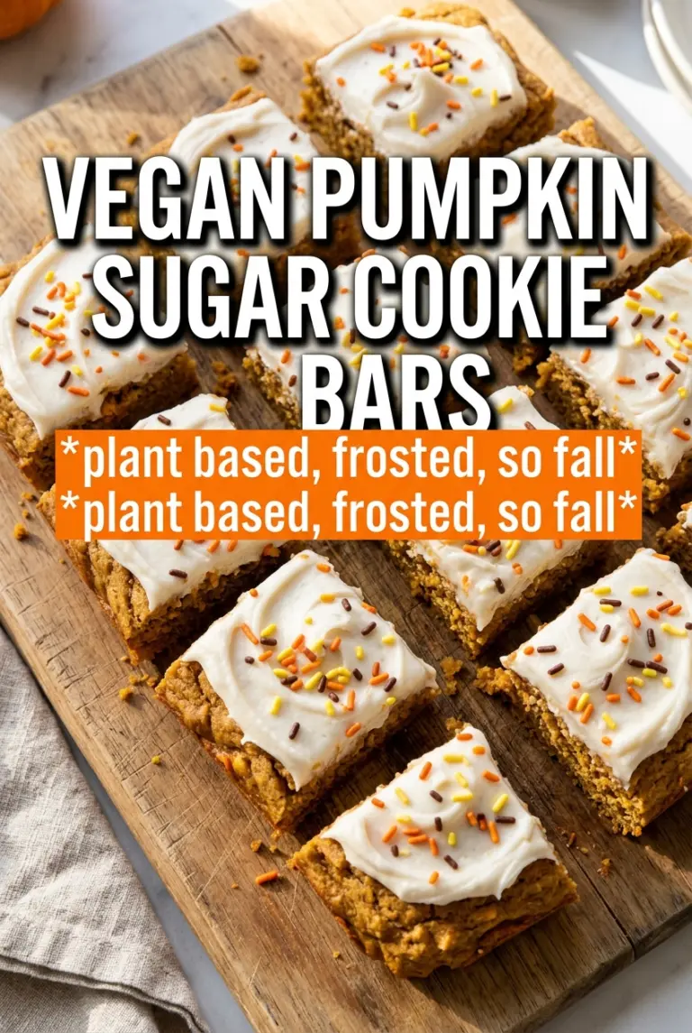 Sugar Cookie Vegan Pumpkin Bars