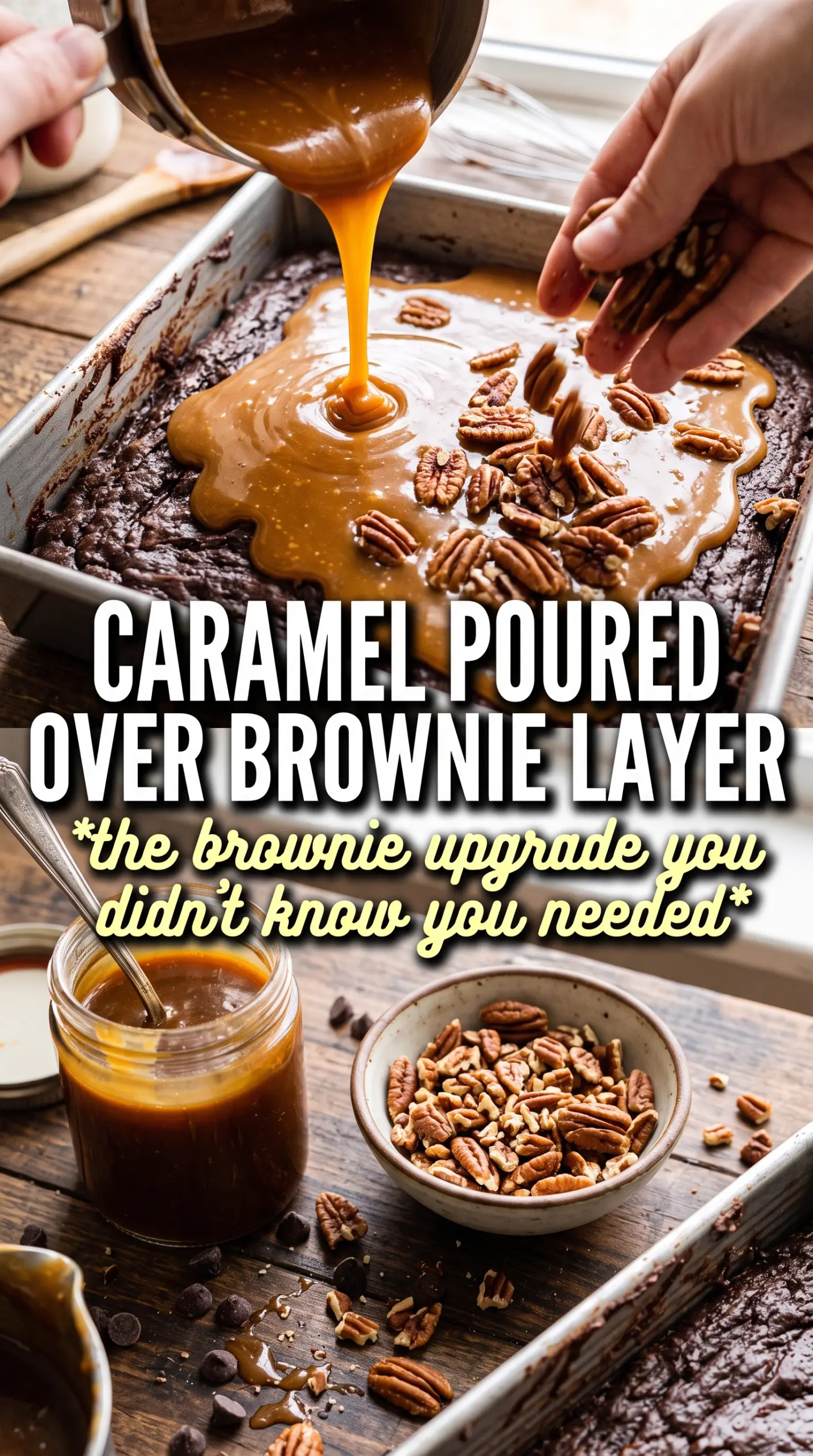 Turtle brownies fudgy caramel pecan