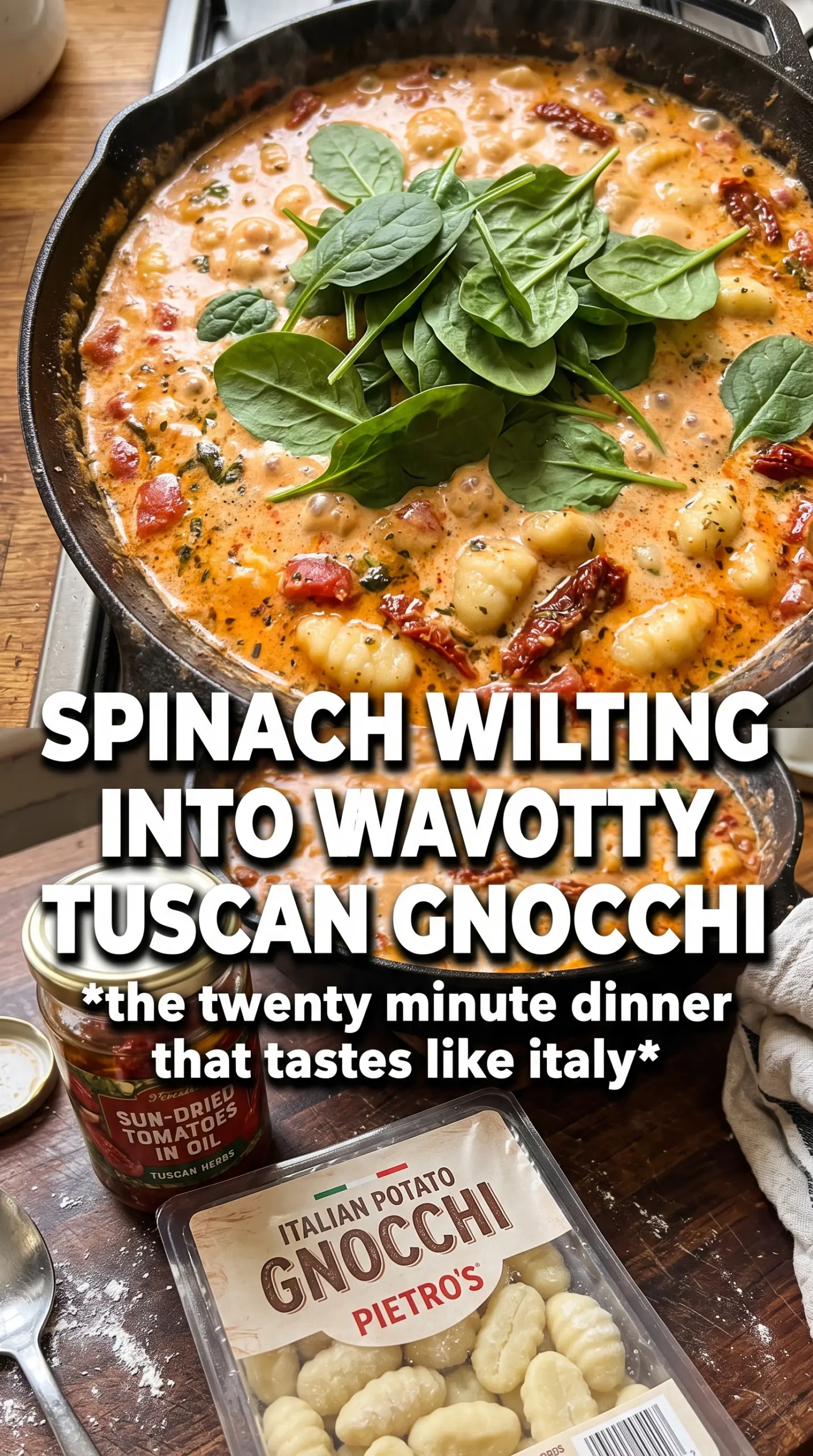 Tuscan Gnocchi creamy skillet savory