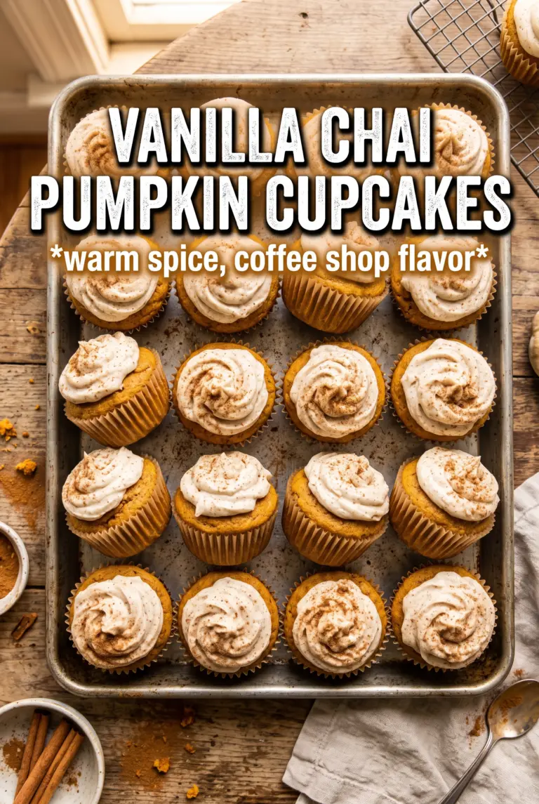 Vanilla Chai Pumpkin Latte Cupcakes