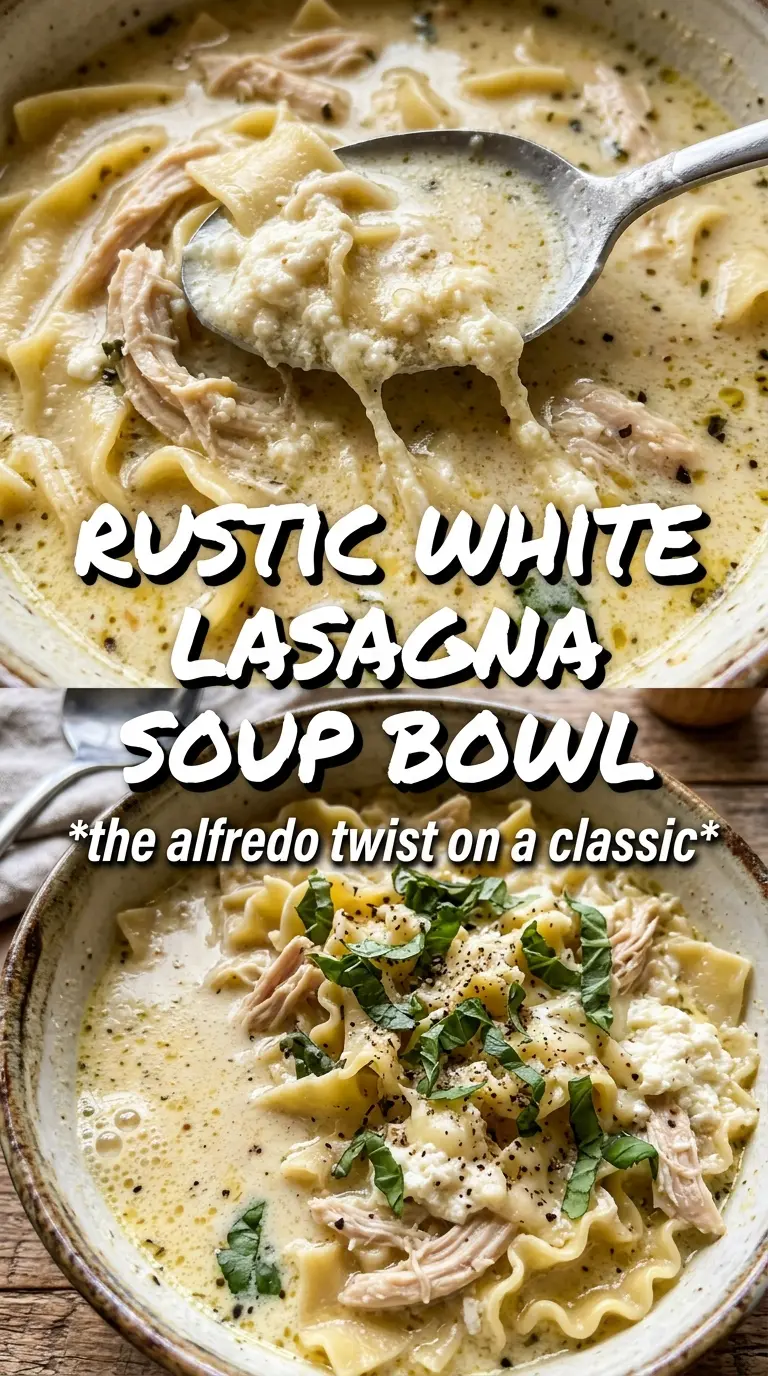 White Lasagna Soup creamy chicken spinach