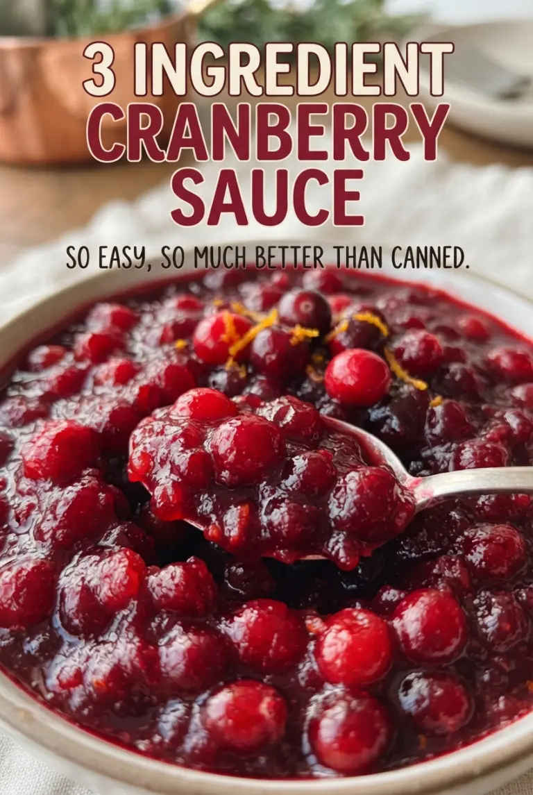 3 Ingredient Cranberry Sauce