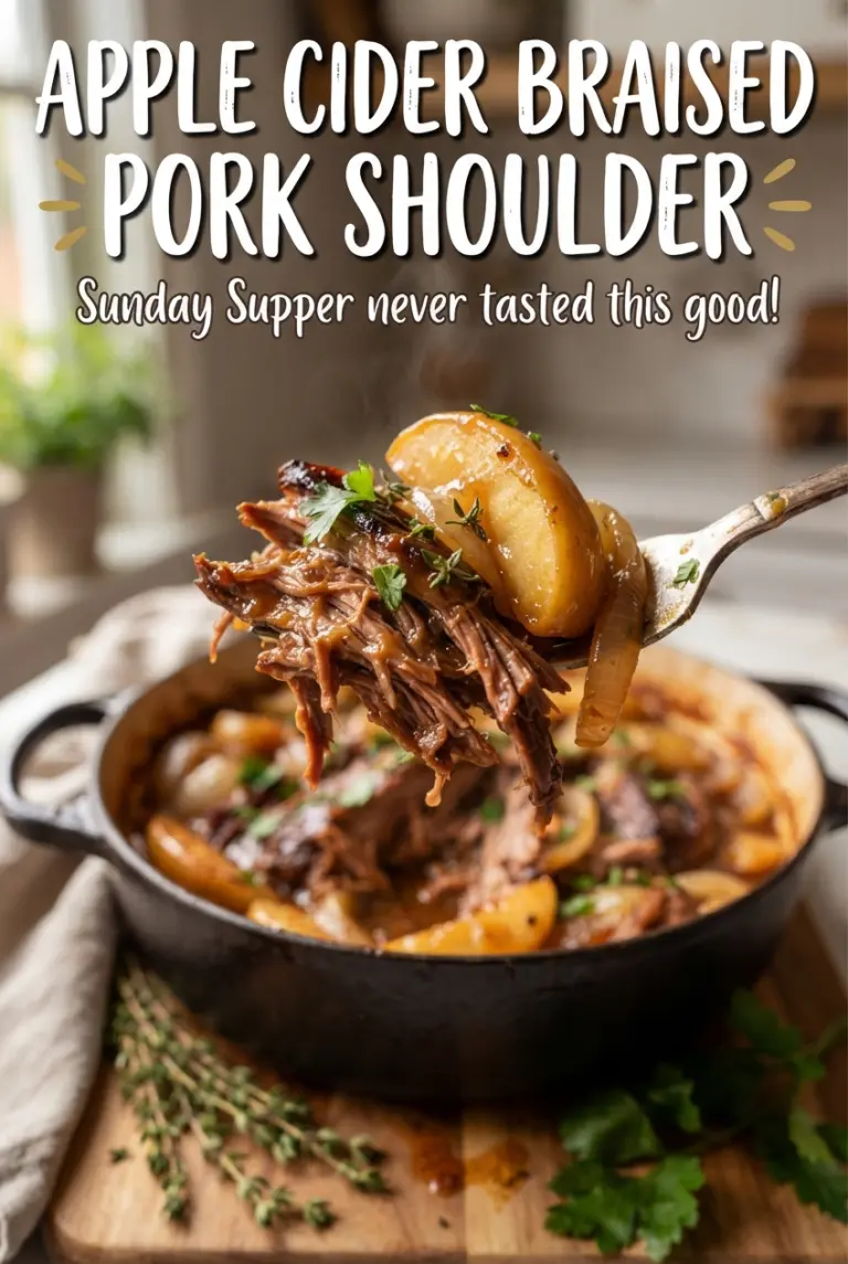 Apple Cider Braised Pork Shoulder