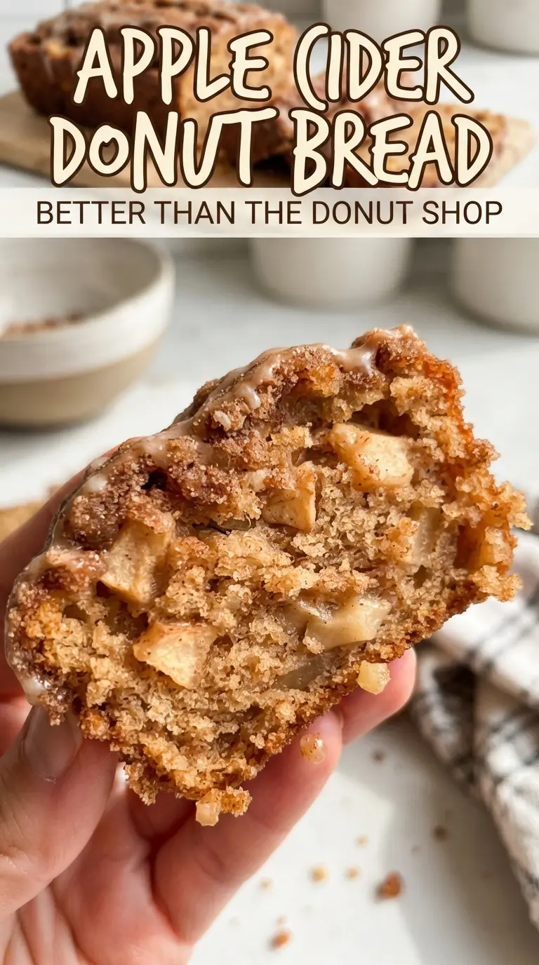 Apple Cider Donut Bread tender spiced crunchy