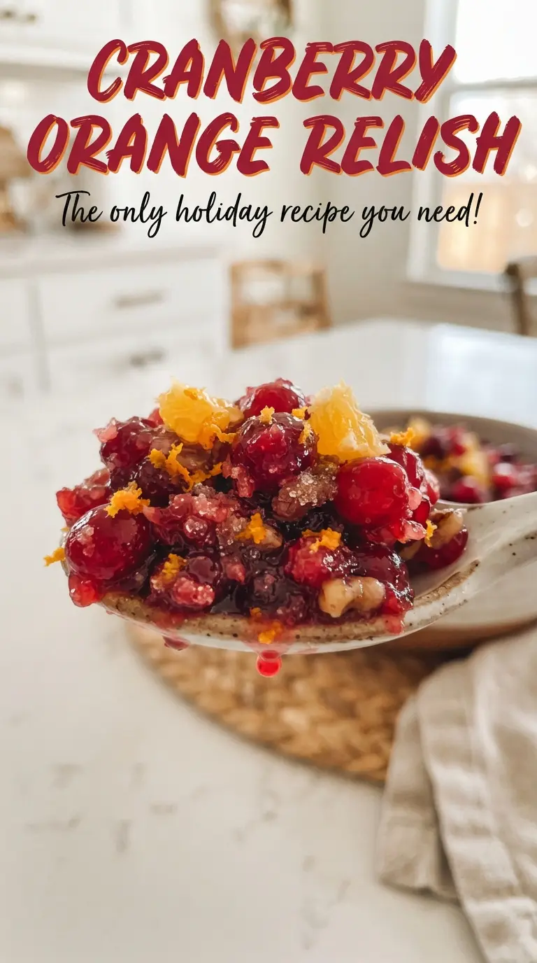 Cranberry Orange Relish bright chunky