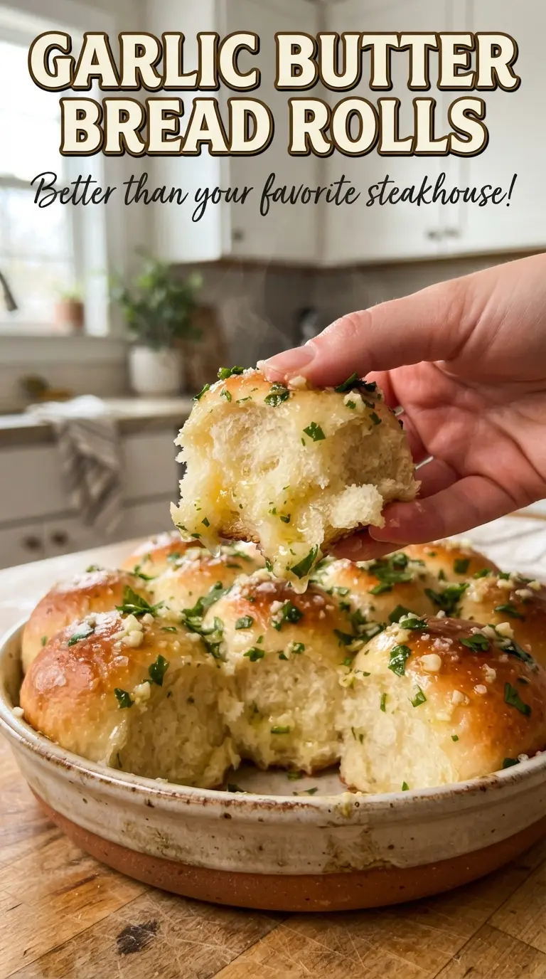 Garlic Butter Bread Rolls soft fluffy golden