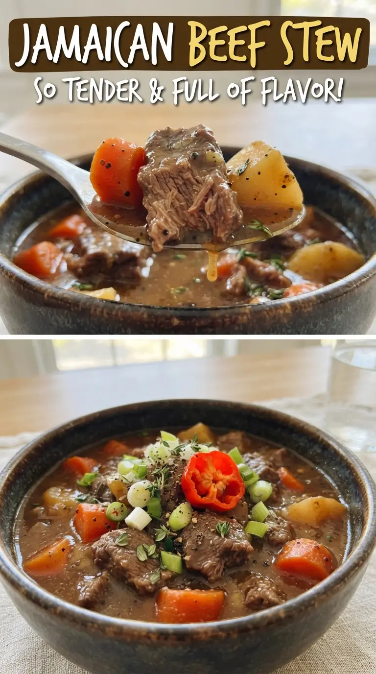 Jamaican Beef Stew glossy hearty