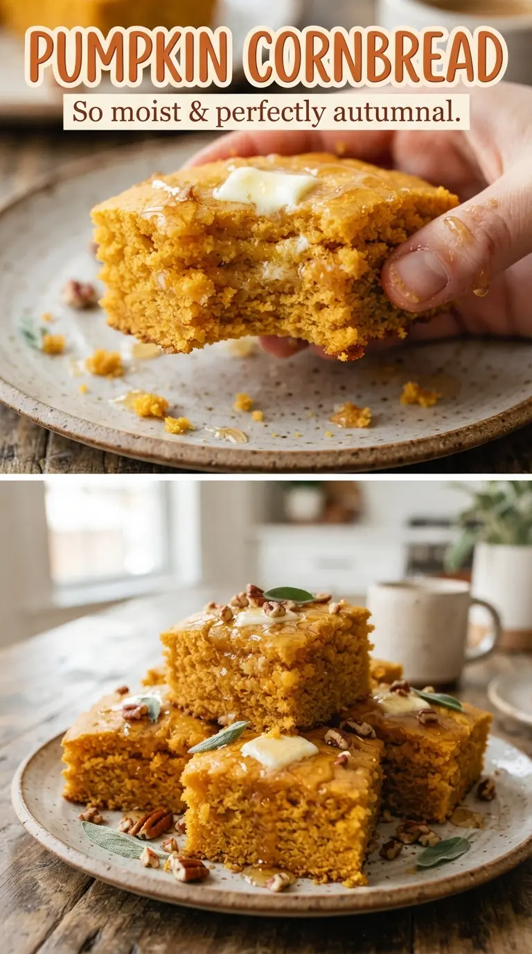 Pumpkin cornbread golden tender maple-kissed