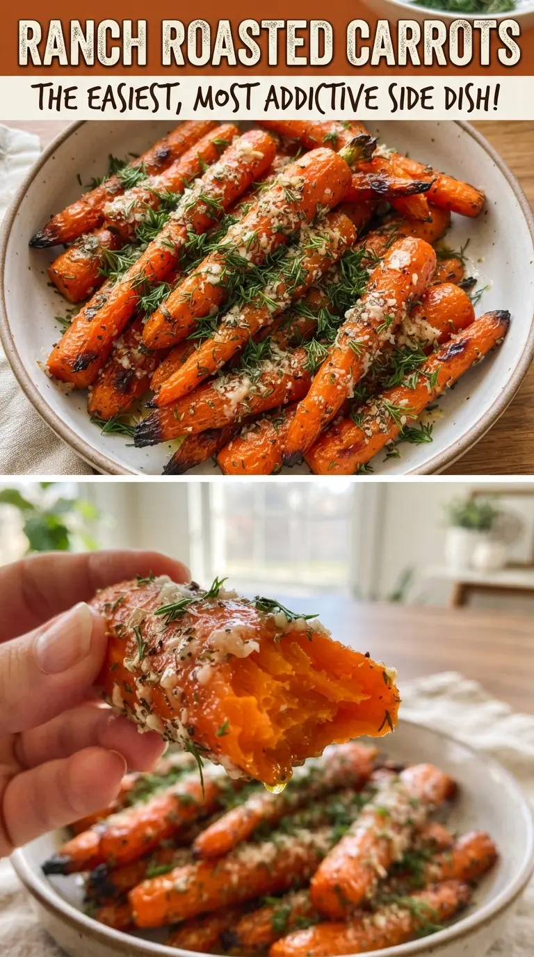 Ranch Roasted Carrots golden herby cheesy