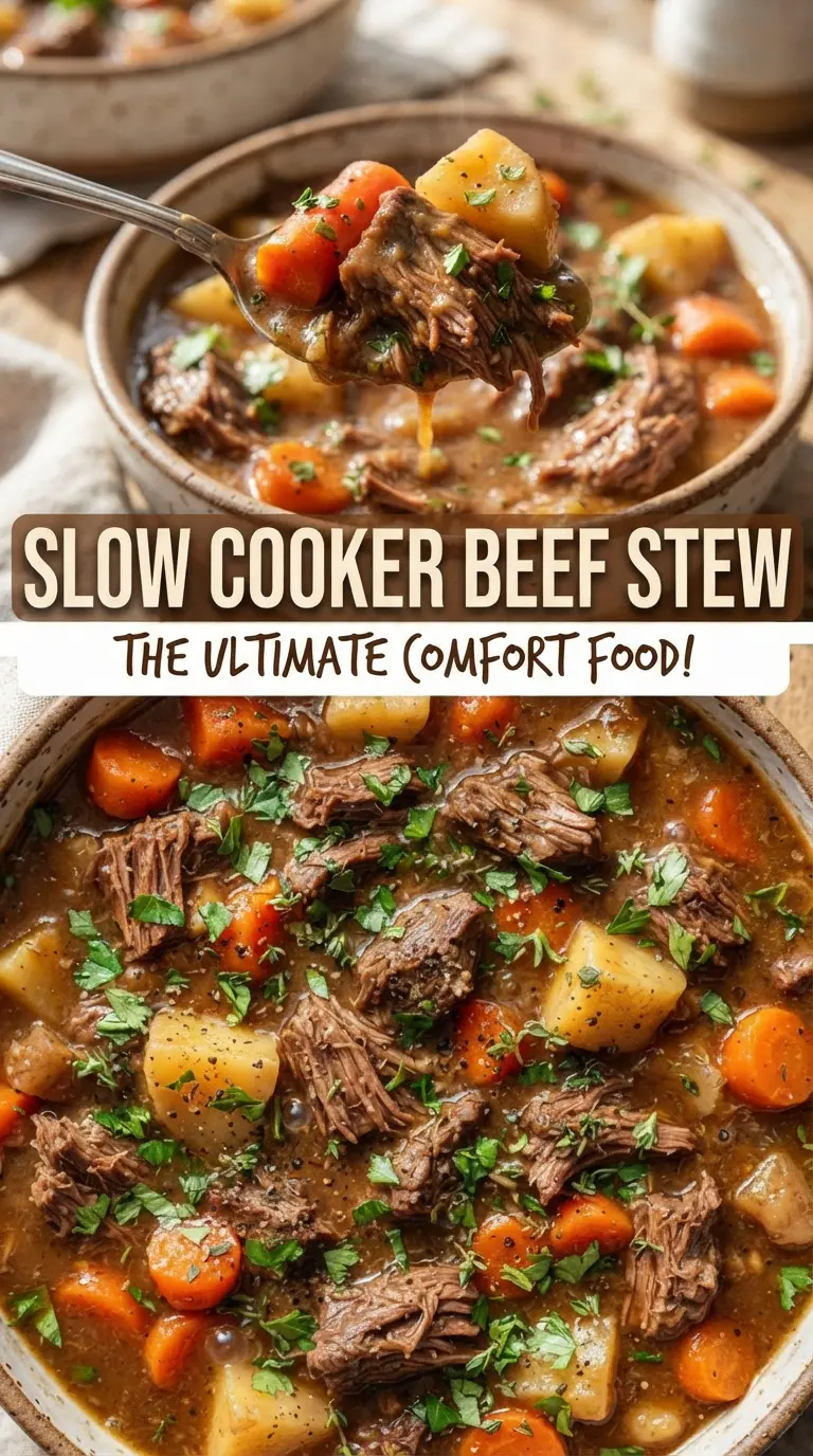 Slow Cooker Beef Stew hearty glossy