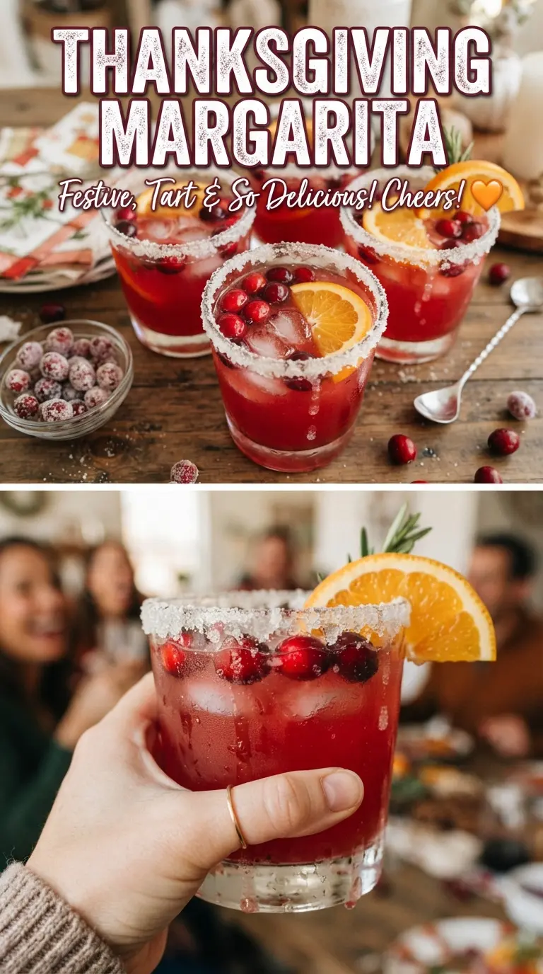 Thanksgiving Margarita ruby cranberry cinnamon-sugar